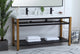 Home Living Single Bathroom Metal Vanity, Golden Black, 60"