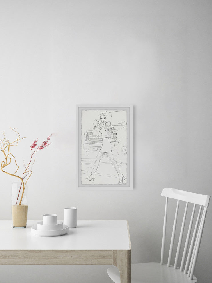 "Boots on Point" Framed Painting Print, 12"x18"