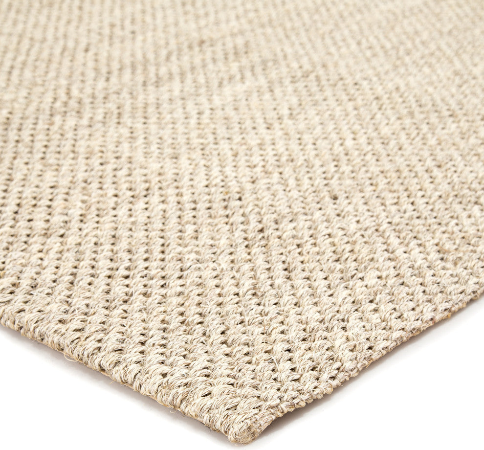 Jaipur Living Naples Natural Solid White/Taupe Area Rug, 3'x5'