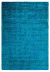 Overdyed, One-of-a-Kind Hand-Knotted Area Rug Blue, 6'1"x8'10"