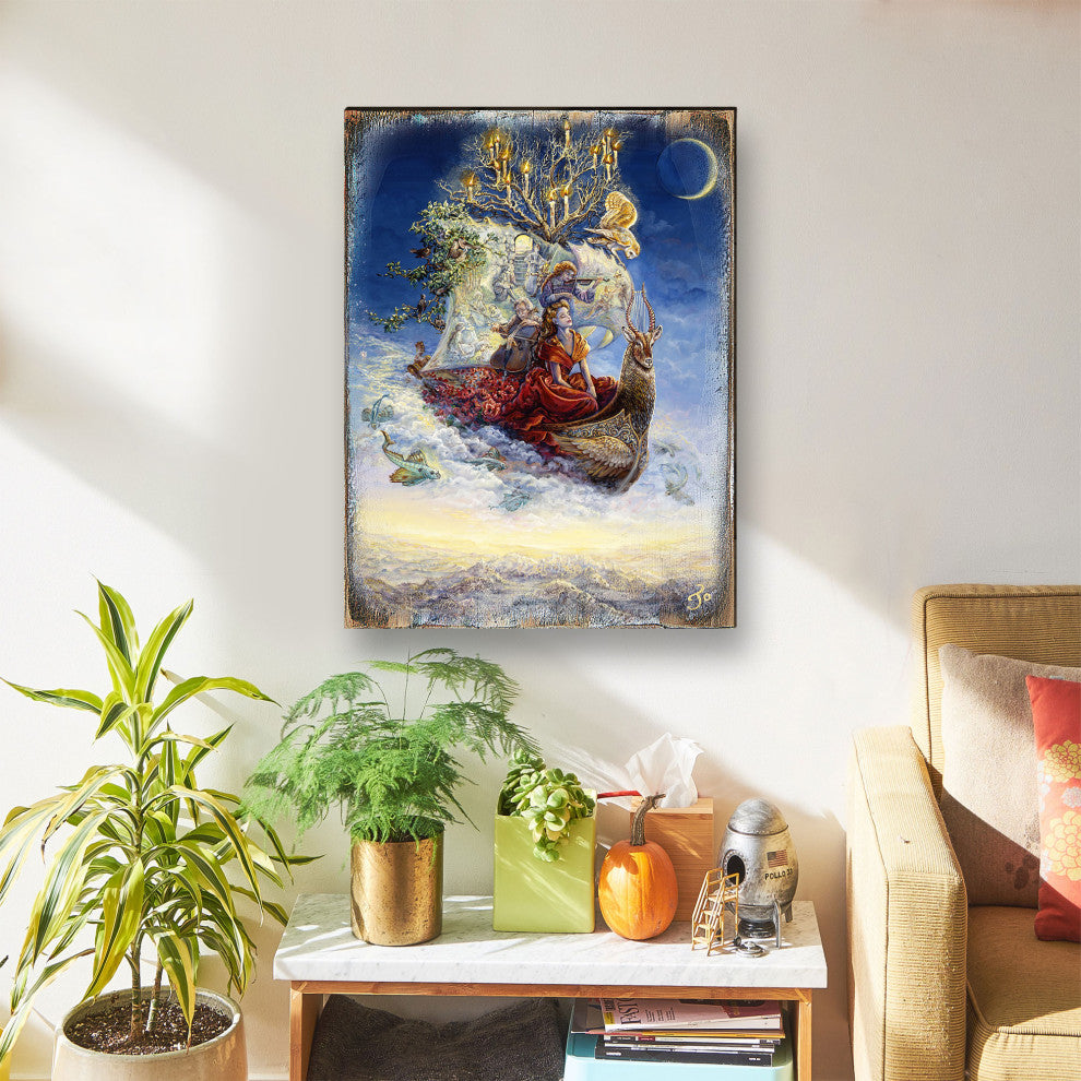 Ship of Dreams Wall and Table Top Wooden Decor, 48x36