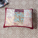 Bohemian Burgundy Red Velvet Trim Floral Paisley Patchwork Bedspread Set, Twin