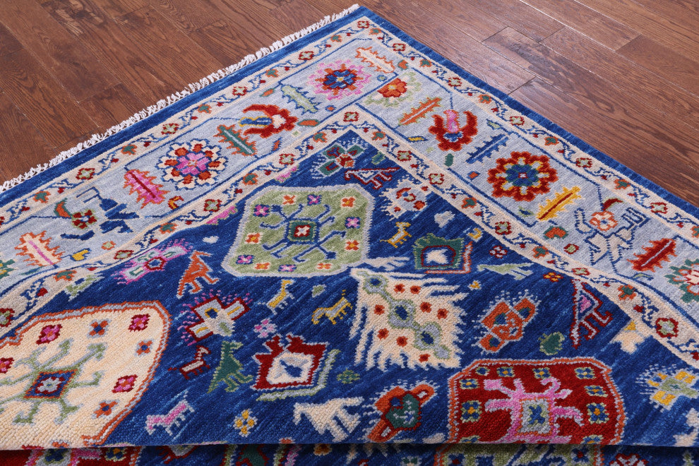 Turkish Oushak Handmade Wool Rug 8' 5" X 9' 9" - Q15855