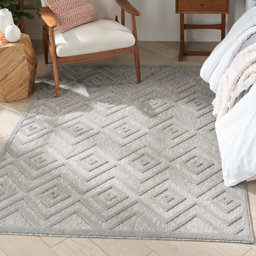 Nourison Versatile 4' x 6' Silver Grey Modern Area Rug