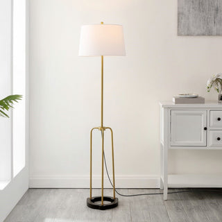 Safavieh Lydie 62" Floor Lamp, Brass/Black