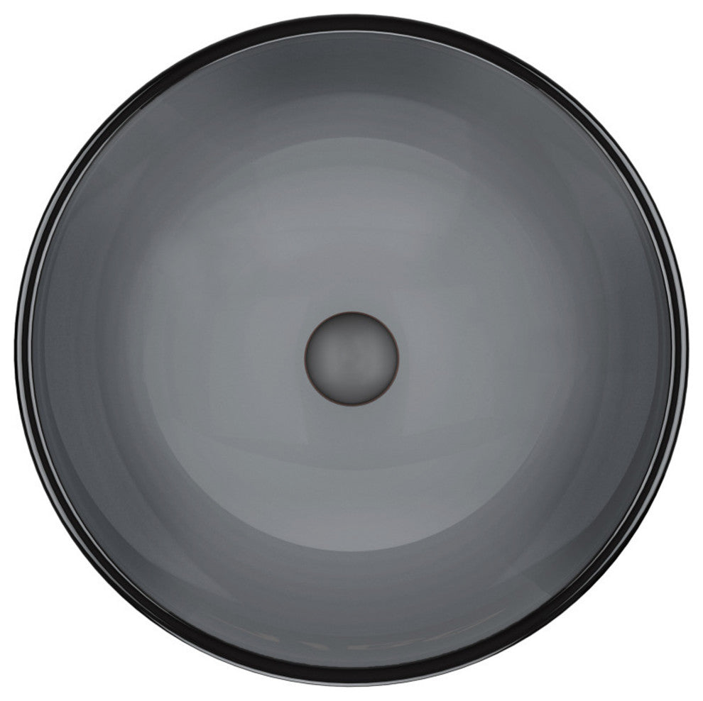 Nera Glass Vessel Sink and Drain, Oil Rubbed Bronze