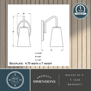 Beverly 1 Light Gold Muted Brass Bathroom Vanity Wall Sconce Fixture Clear Glass