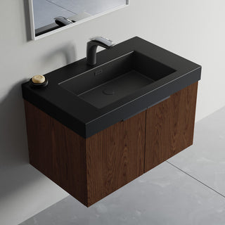 Dowell 18" FTB Resin Bathroom Vanity Basin, Black, 30wx18dx6h