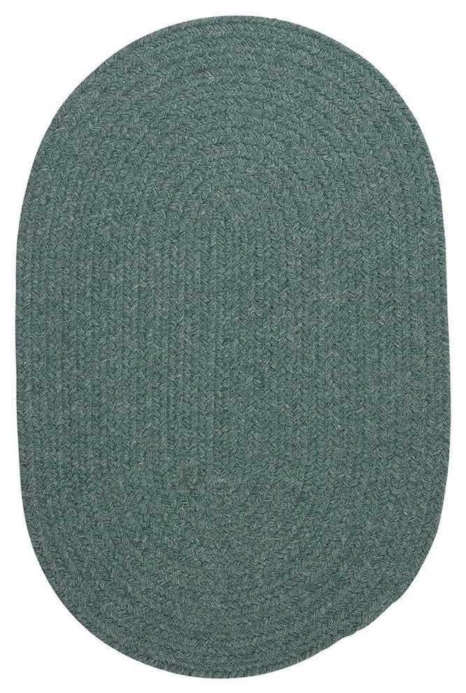 Colonial Mills Bristol WL27 Teal Traditional Area Rug, Oval 2'x3'