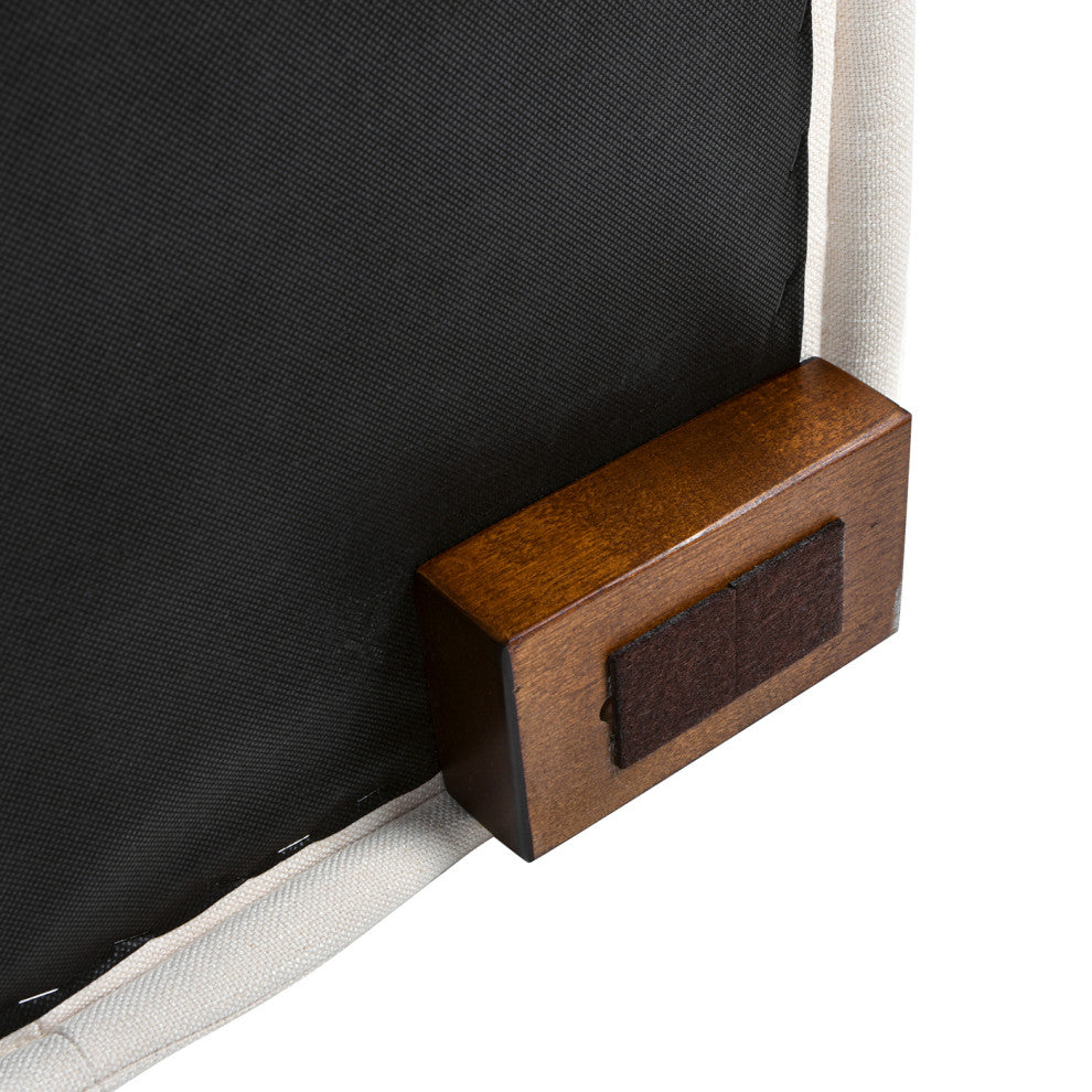 Arwen 42" Square Modular Pillow-Back Lounge Chair, Beige Linen