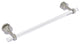 Pacific Beach 18" Shower Door Towel Bar with Groovy Accents, Satin Nickel
