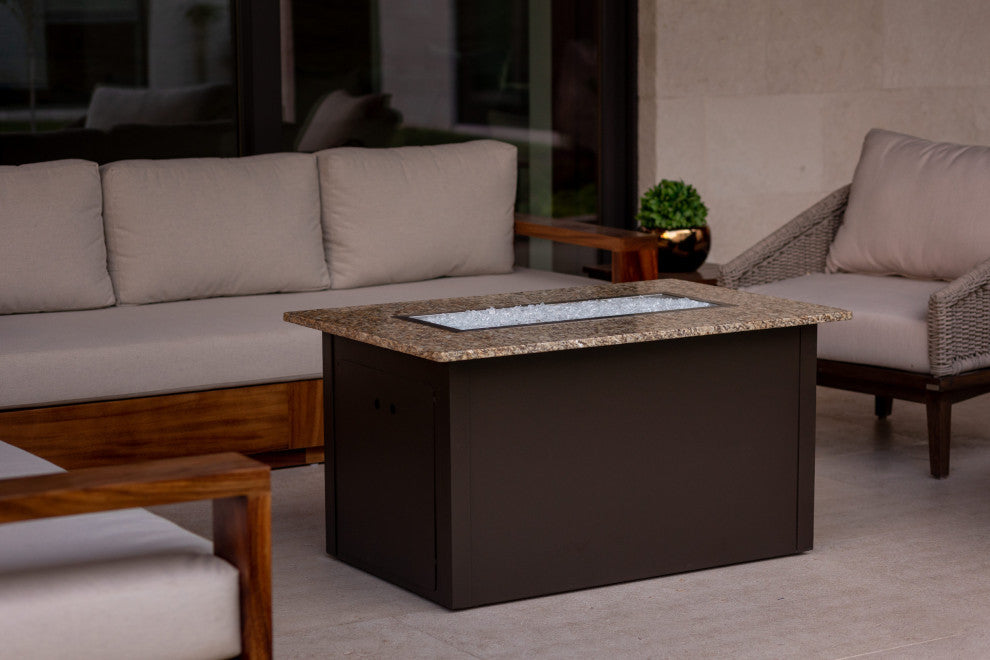 Austin Outdoor Fire Pit Table Granite-Top, Natural Gas