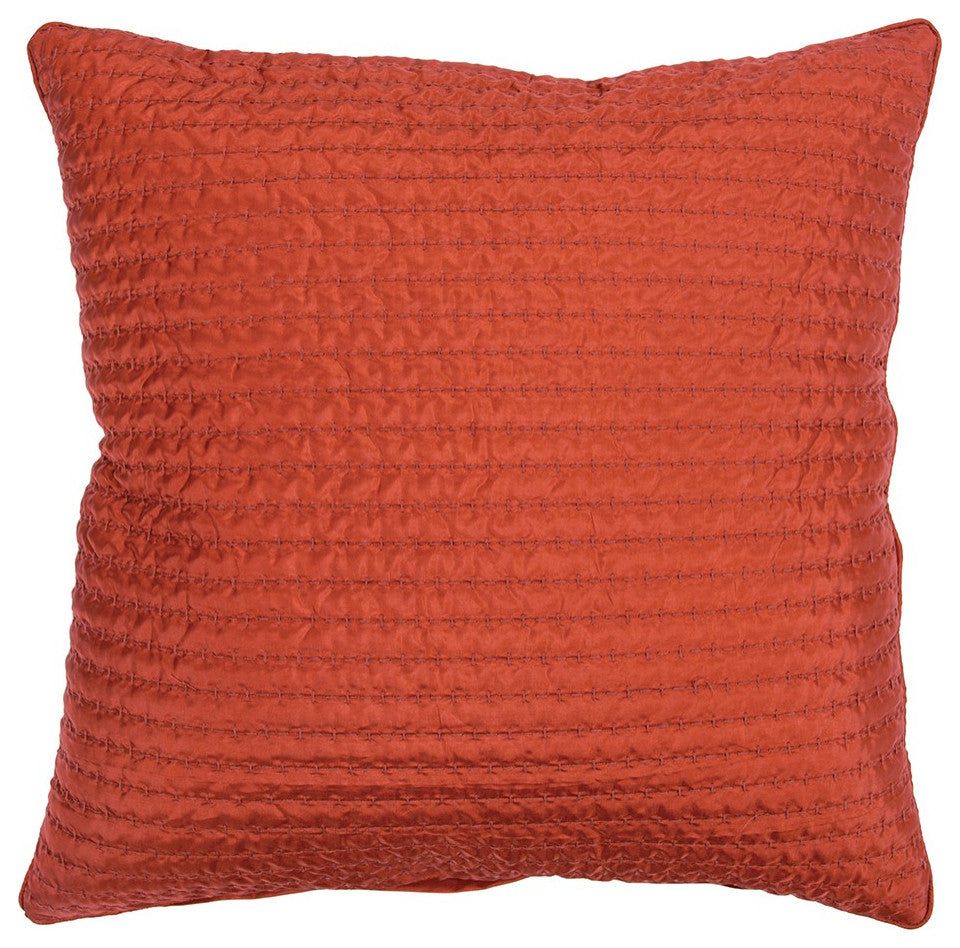 Orange Smooth Weaved Modern Throw Pillow