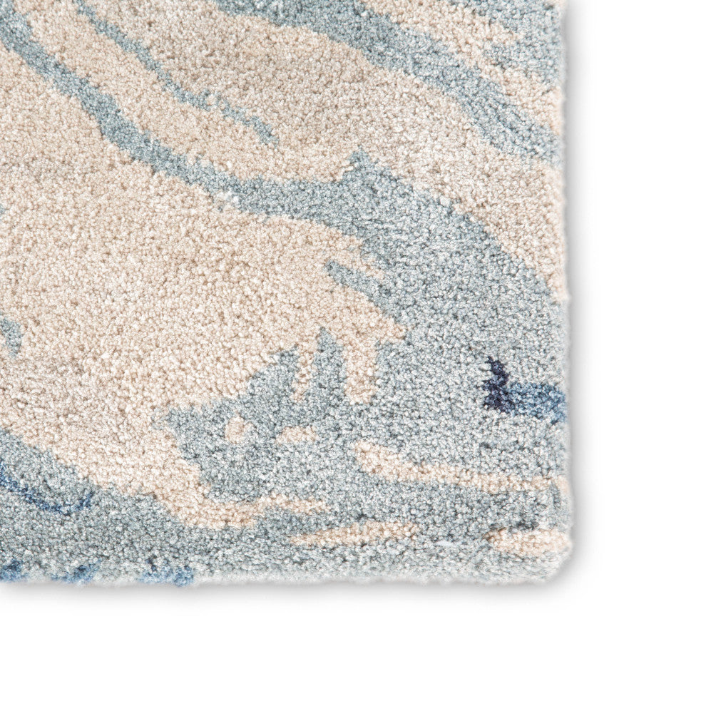 Jaipur Genesis Atha Ges22 Organic and Abstract Rug, Blue and Gray, 6'0"x6'0"
