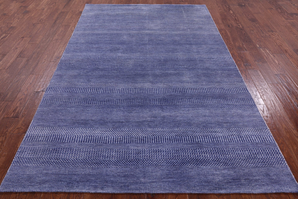 Wool and Silk Handmade Savannah Grass Rug 6' 1" X 9' 3" Q11933