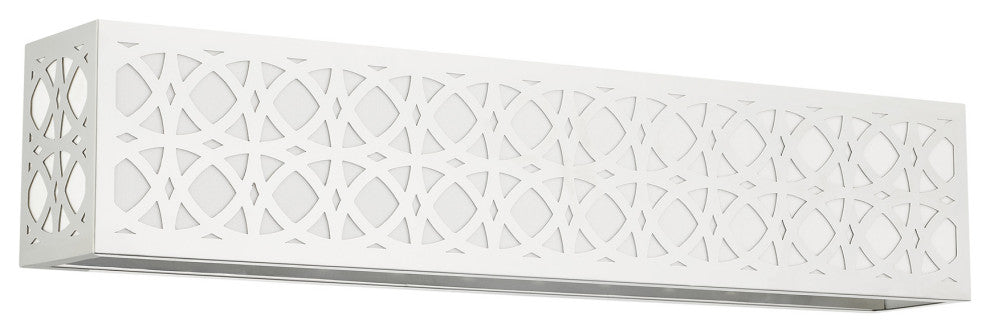 Polished Chrome Fretwork, Ornamental, Transitional, Sophisticated Vanity Sconce