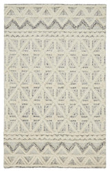 Weave & Wander Elika Blue/Ivory 9'x12' Hand Tufted Area Rug