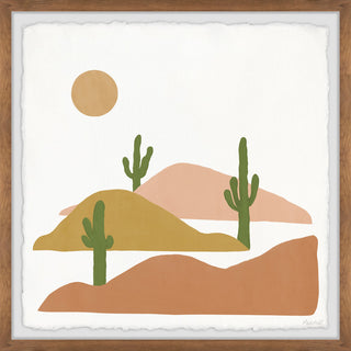 "Cactus Mounds" Framed Painting Print, 24x24