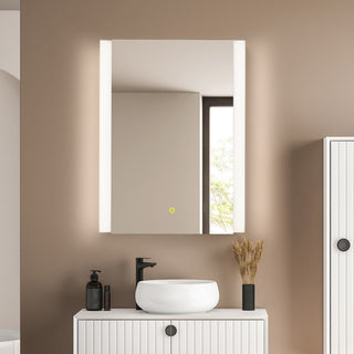 Serra Frameless Surface-Mount LED Lighted Bathroom Medicine Cabinet, 24"