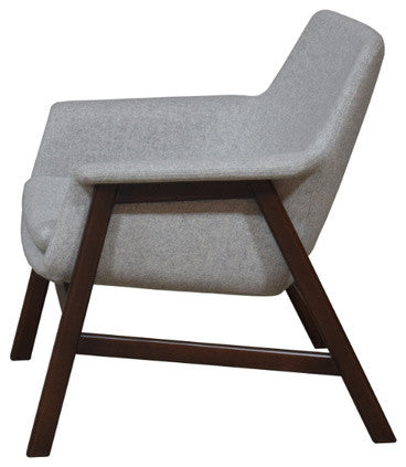 To Be Lounge Chair, Silcoates Gray Wool, American Walnut Base