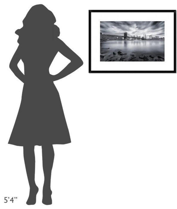 "Brooklyn Bridge" Framed Digital Print by Javier De La, 30x21"
