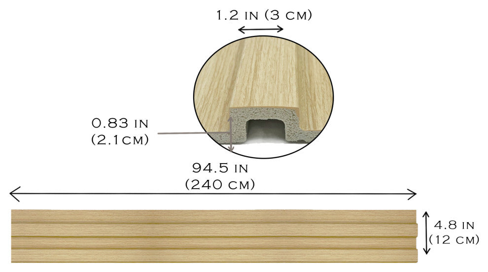 Waterproof Slat Panel, Pine, Pack of 6