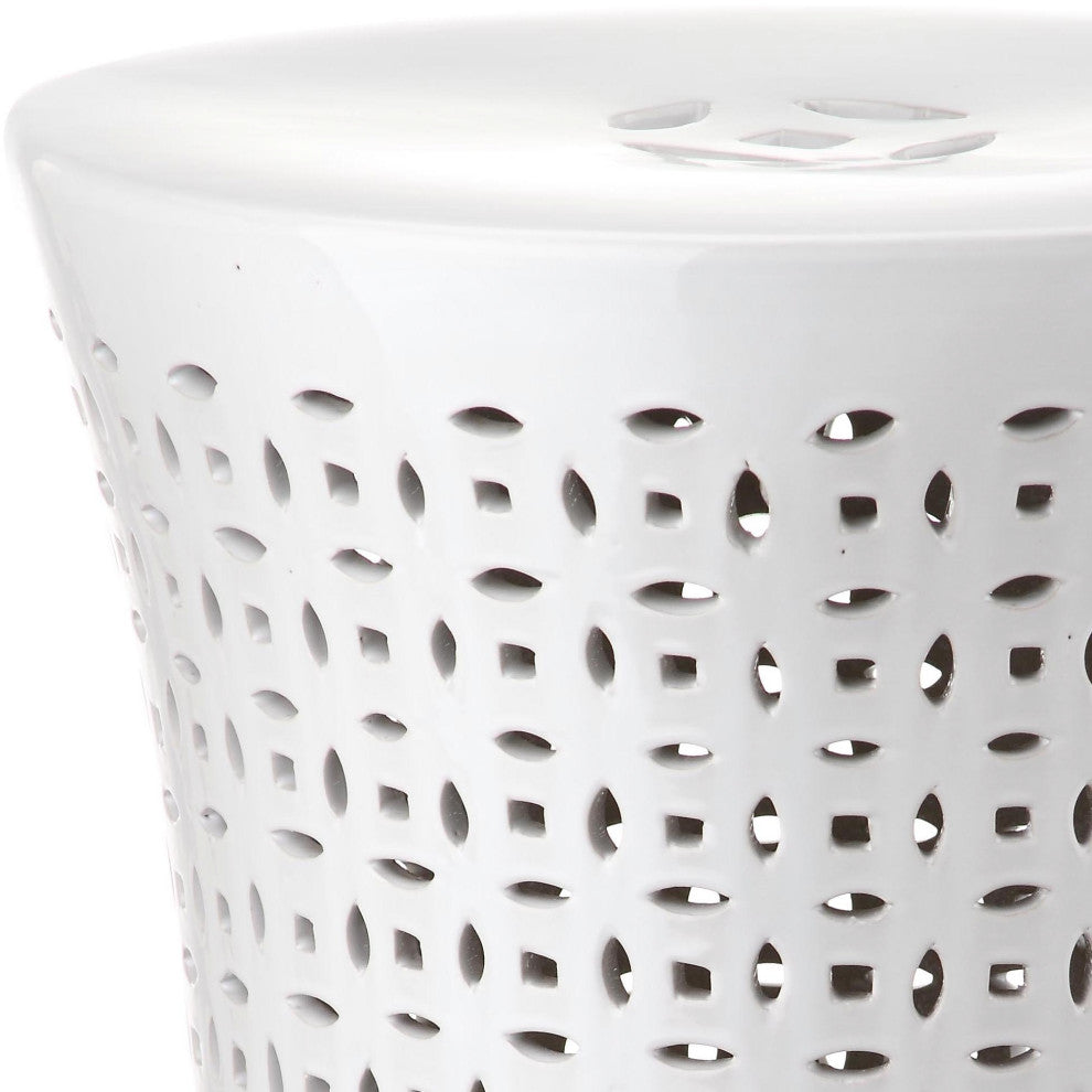 Safavieh Camilla Garden Stool, White