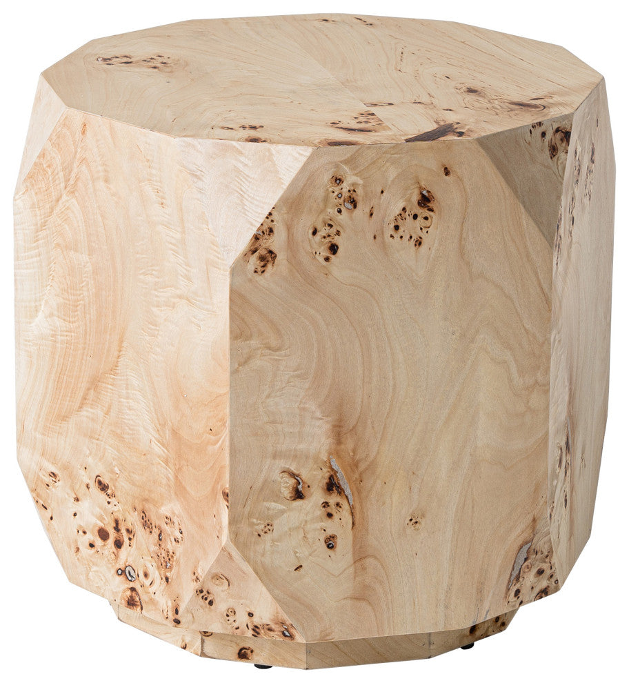 Modrest July Modern Mapa Burl Round End Table
