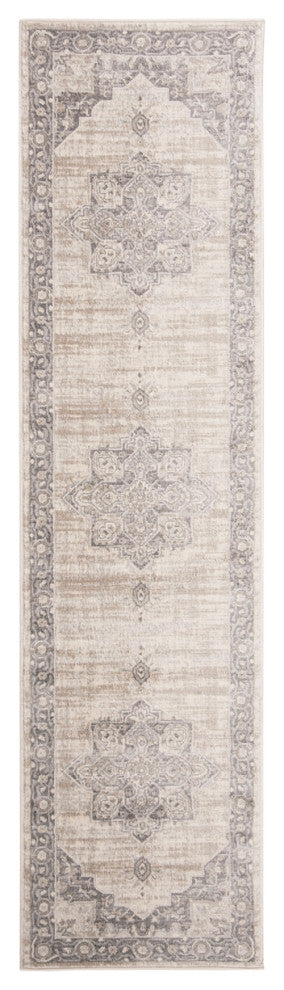 Safavieh Brentwood Bnt865B Rug, Cream/Gray, 6'7"x6'7" Round