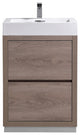 Bliss 24" Free Standing Bathroom Vanity, Butternut
