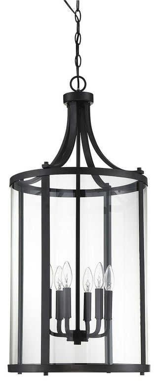 Penrose 6-Light Medium Foyer Lantern, Matte Black