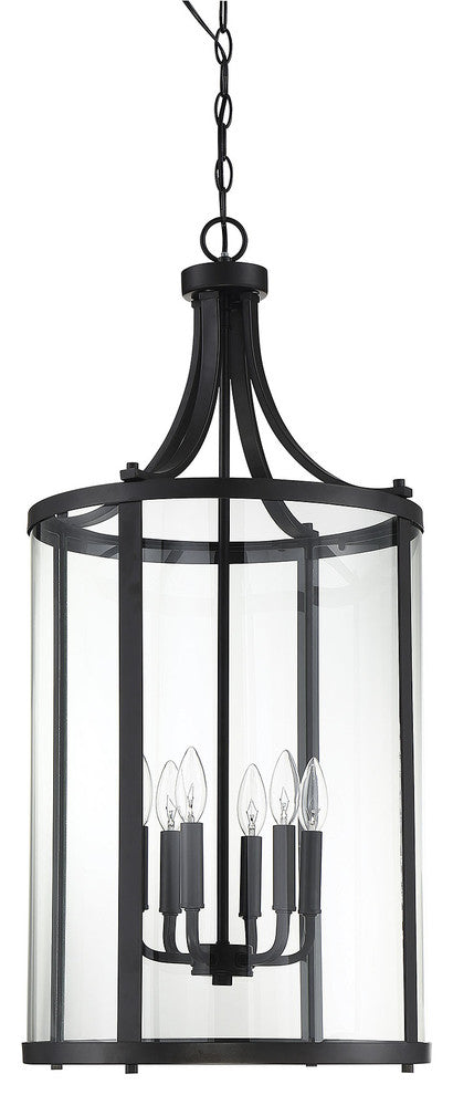 Penrose 6-Light Medium Foyer Lantern, Matte Black