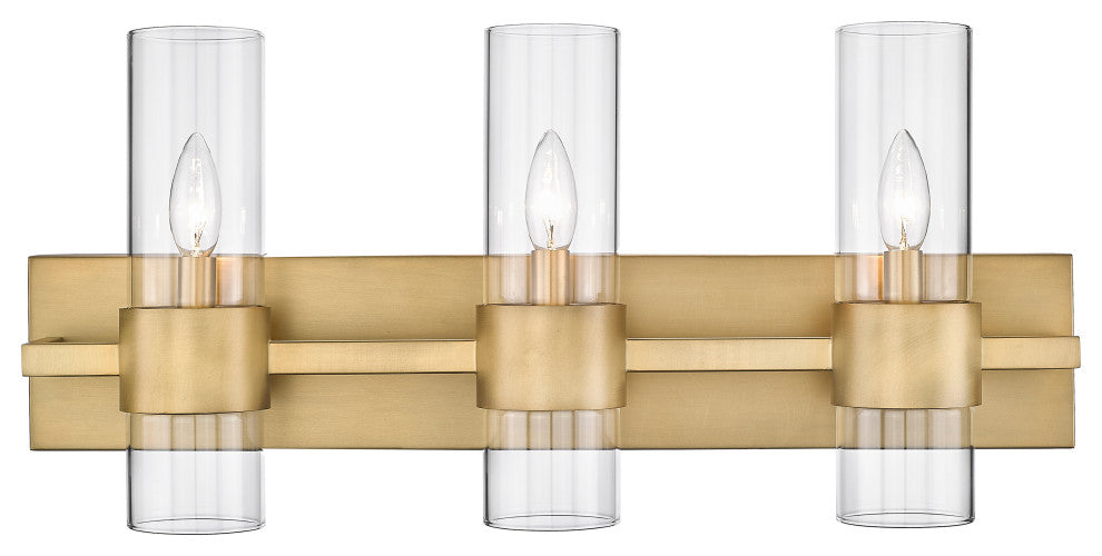 Zlite 343-3V-RB 3-Light Vanity, Clear