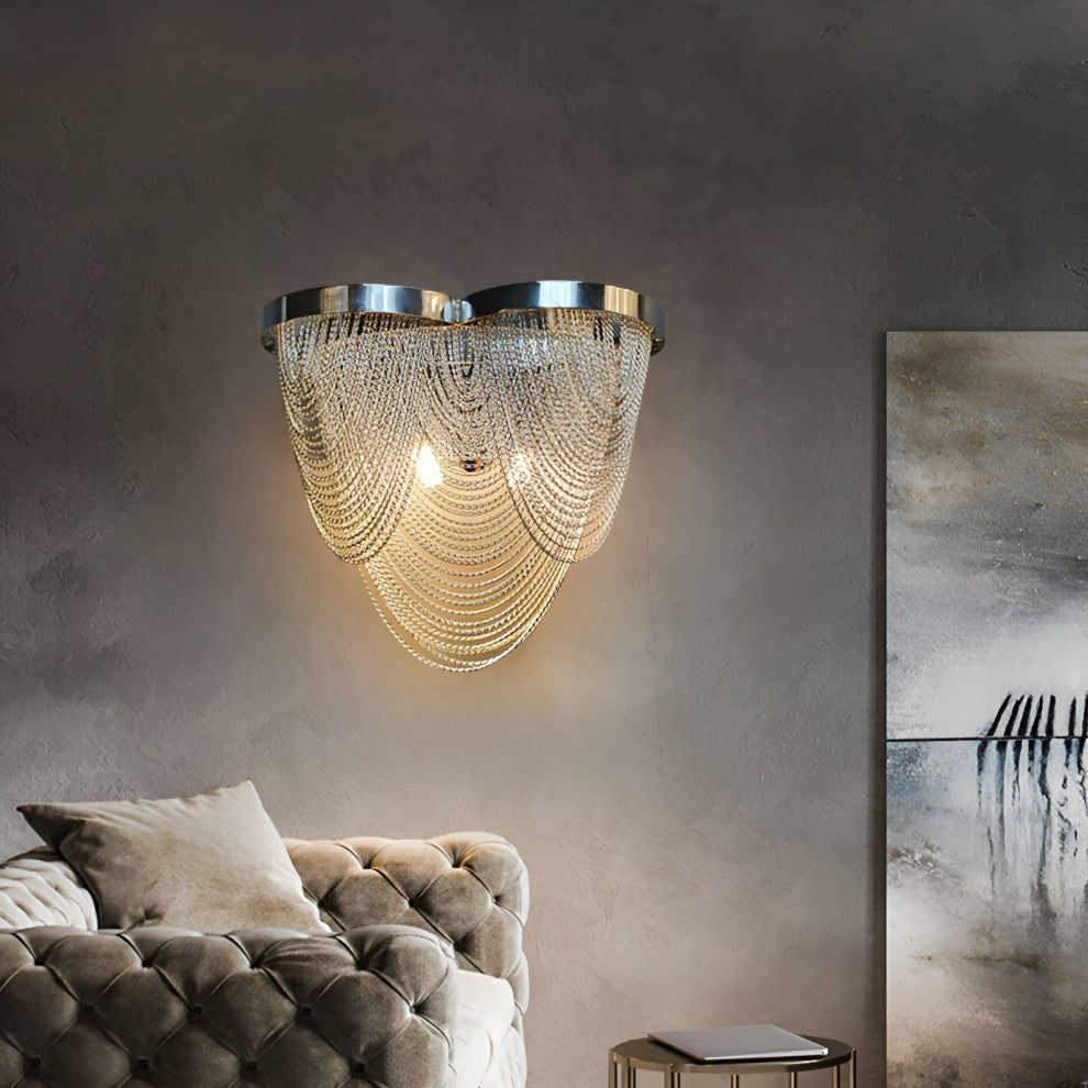 Luxury Chain Wall Lamp in American Style for Living Room, Bedroom