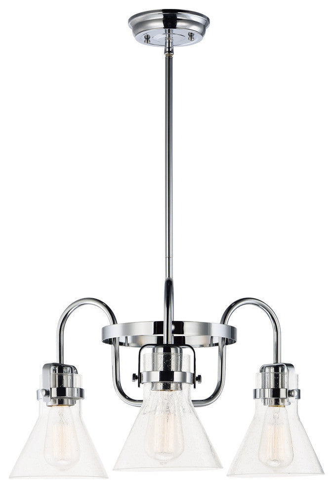 Maxim Lighting Seafarer 3-Light Chandelier, Polished Chrome