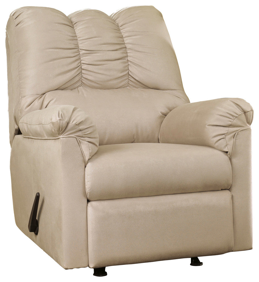 Signature Design Darcy Rocker Fabric Recliner, Stone