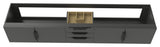 CastelloUSA Alpine 84" Wall Mounted Vanity, Base Only, Black, Gold Handles