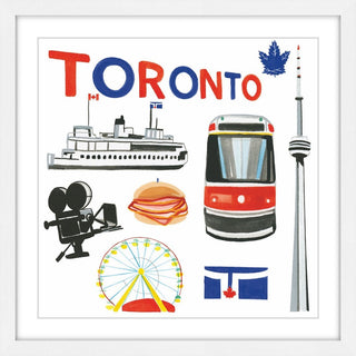 "Toronto Motif" Framed Print by Molly Rosner