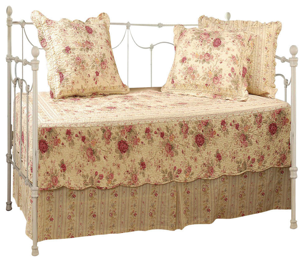 Greenland Home Antique Rose Daybed Set, 5-Piece Daybed