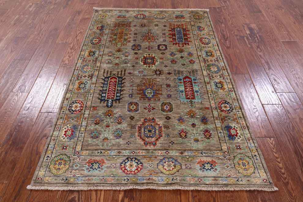 3' 9" X 5' 9" Persian Handmade Wool Rug - Q12355