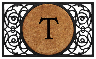Armada Circle Monogram Doormat, 22"x36", T