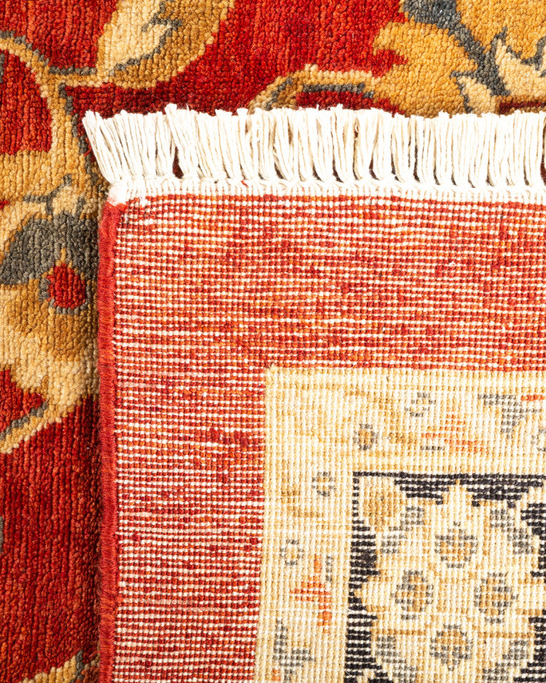 Eclectic, One-of-a-Kind Hand-Knotted Area Rug Orange, 12'2"x18'1"