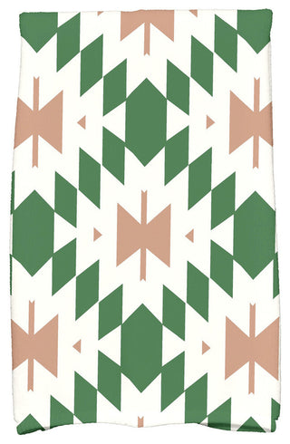 Patna Geometric Print Hand Towel, Green
