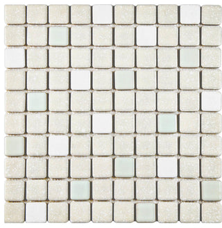 Crystalline Mosaic Floor and Wall Tile, Pistachio, Sample