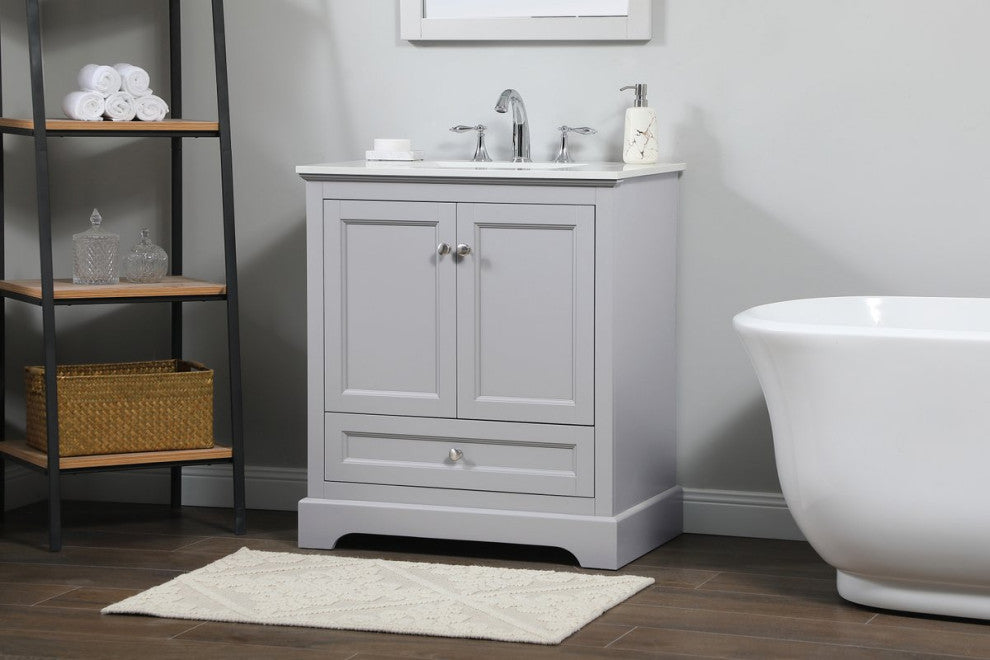 Elegant VF15530GR 30"Single Bathroom Vanity, Gray