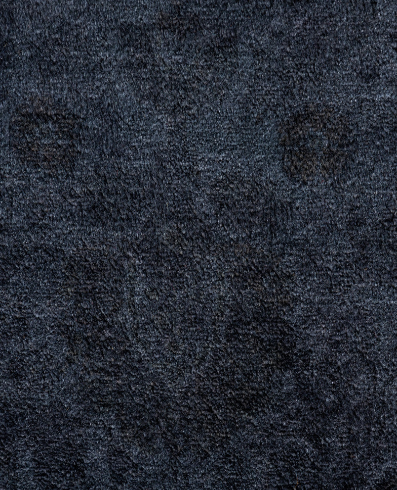 Overdyed One-of-a-Kind Hand-Knotted Area Rug Black, 8' 1" x 10' 4"
