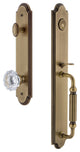 Arc 1-Piece Dummy Handleset, F Grip and Fontainebleau, Vintage Brass, 848616