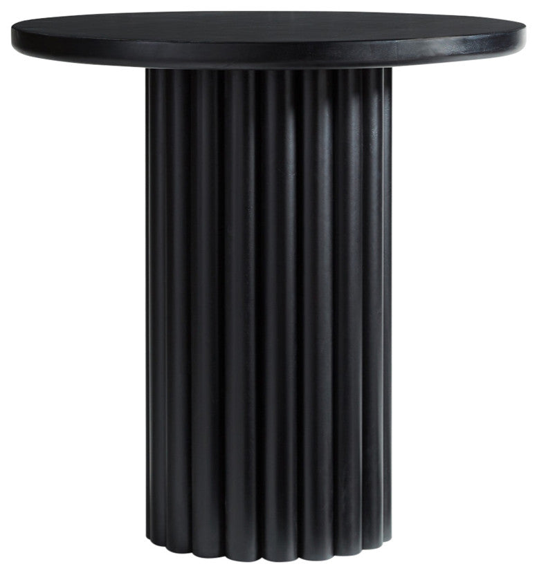 Lyla Solid Wood Counter Table, Charcoal