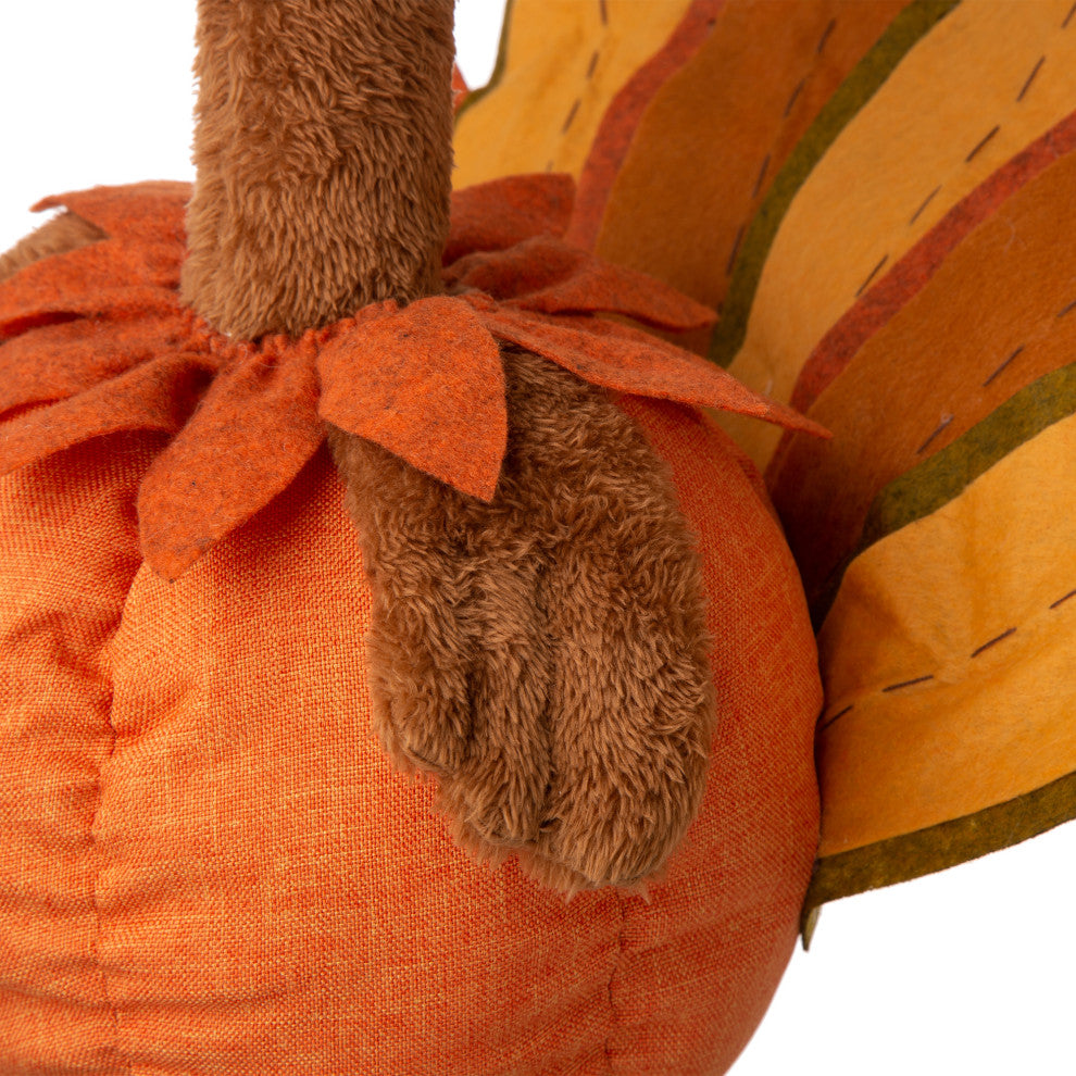 24-37" Fabric Turkey Standing Decor With Telescoping Legs