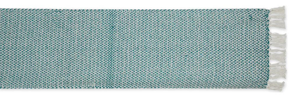 Teal Woven Table Runner 15x72
